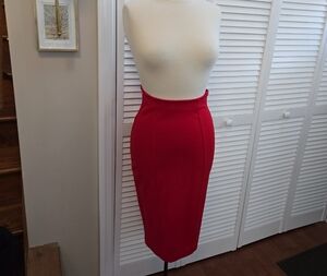 Express Red Pencil Skirt